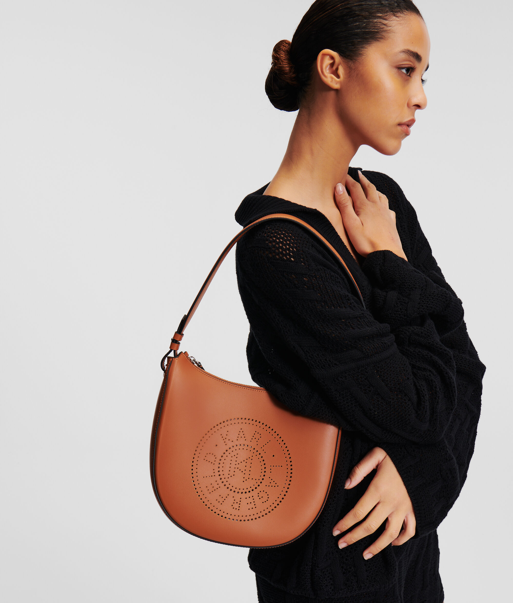 (image for) Custom-Made K/Circle Perforated Moon Shoulder Bag